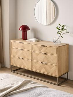 John Lewis Estate 3+3 Drawer Chest - view 2, Oak
