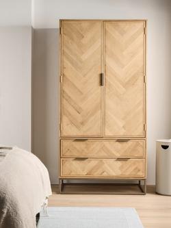 John Lewis Estate Double Wardrobe, Oak - view 2, Oak
