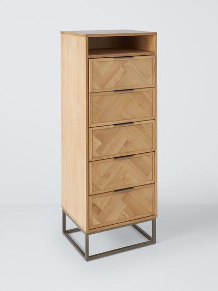 John Lewis Estate 5+1 Drawer Tallboy Chest, Natural, Natural