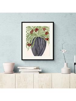 John Lewis La Poire 'May Tulips' Framed Print & Mount, 62 x 52cm, Black/Green - view 2, Black/Green