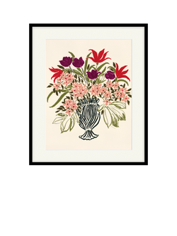 John Lewis La Poire 'Early Summer' Framed Print & Mount, 62 x 52cm, Pink/Multi, Pink/Multi