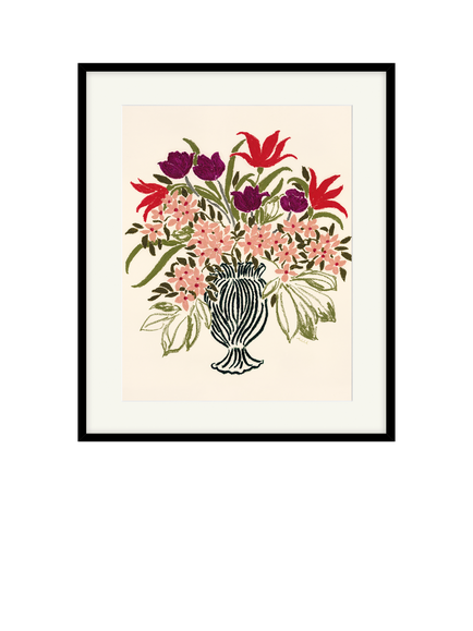 John Lewis La Poire 'Early Summer' Framed Print & Mount, 62 x 52cm, Pink/Multi, Pink/Multi
