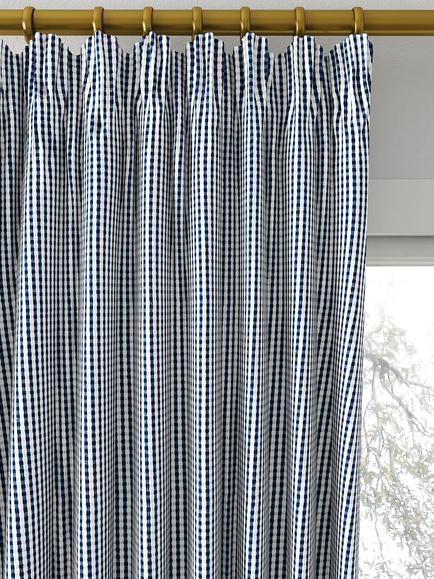 Clarke & Clarke Windsor Made to Measure Curtains or Roman Blind, Navy - view 2, Navy