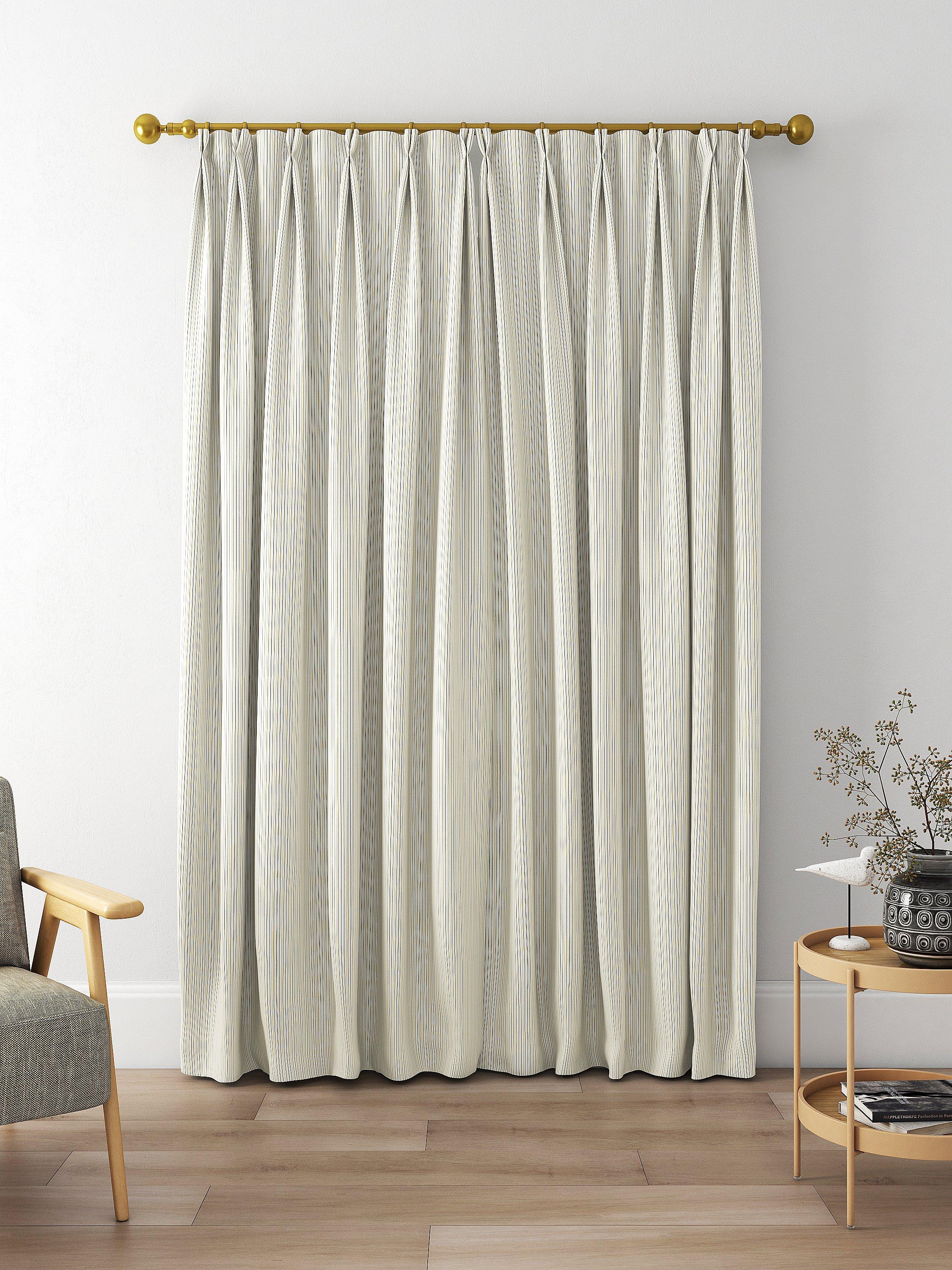 Clarke & Clarke Maryland Made to Measure Curtains, Ochre/Charcoal