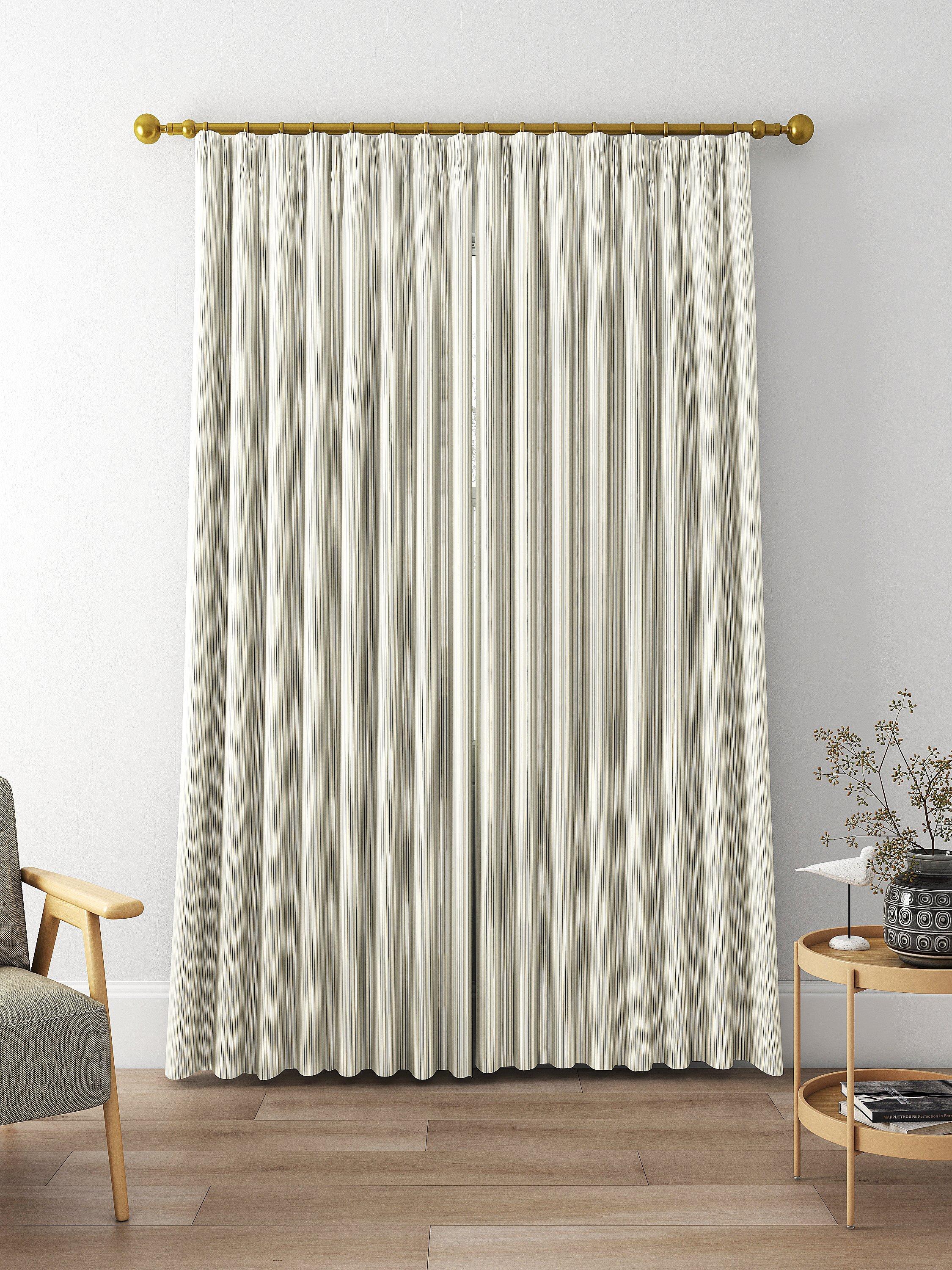 Clarke & Clarke Maryland Made to Measure Curtains, Ochre/Charcoal
