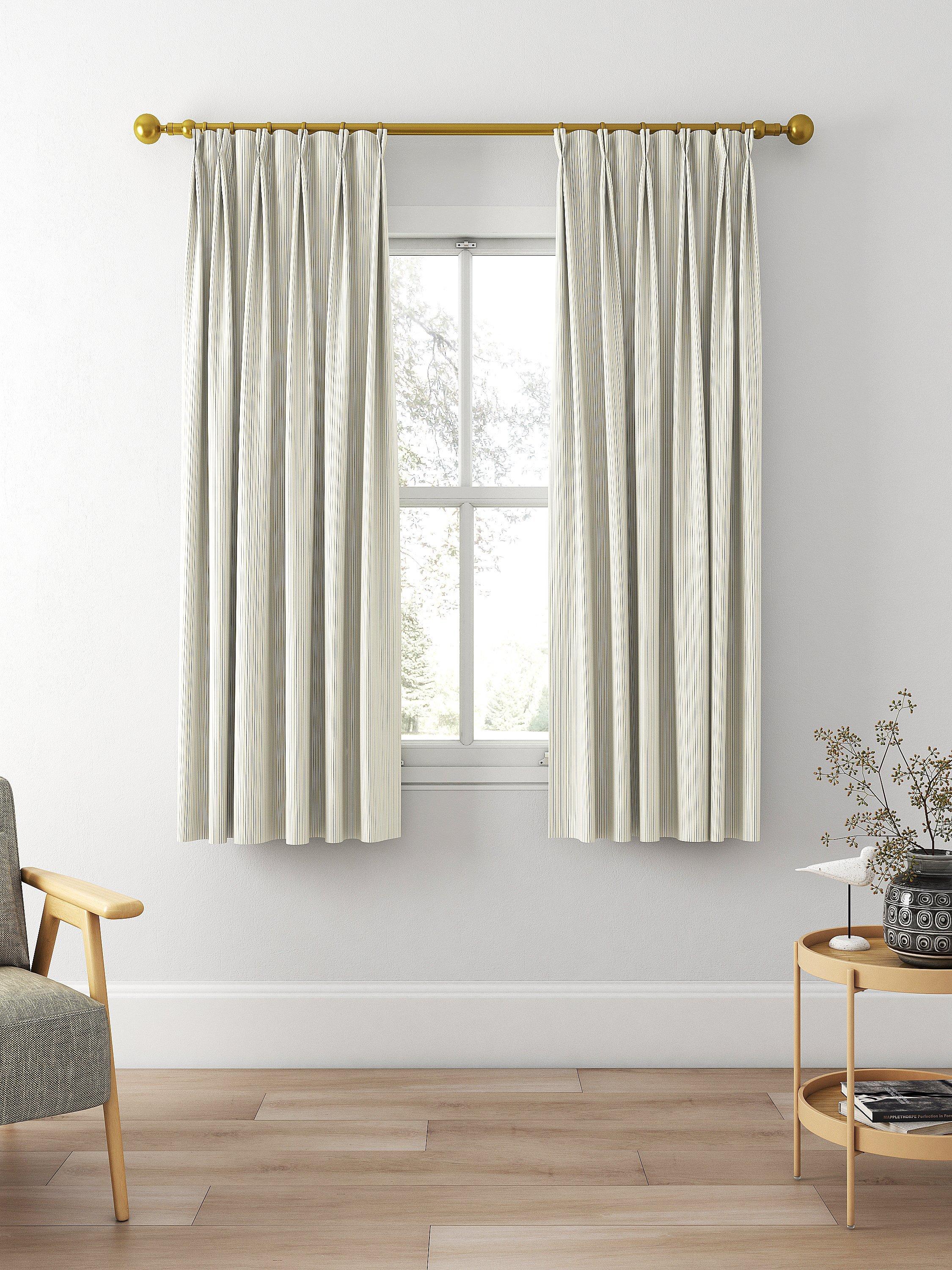 Clarke & Clarke Maryland Made to Measure Curtains, Ochre/Charcoal