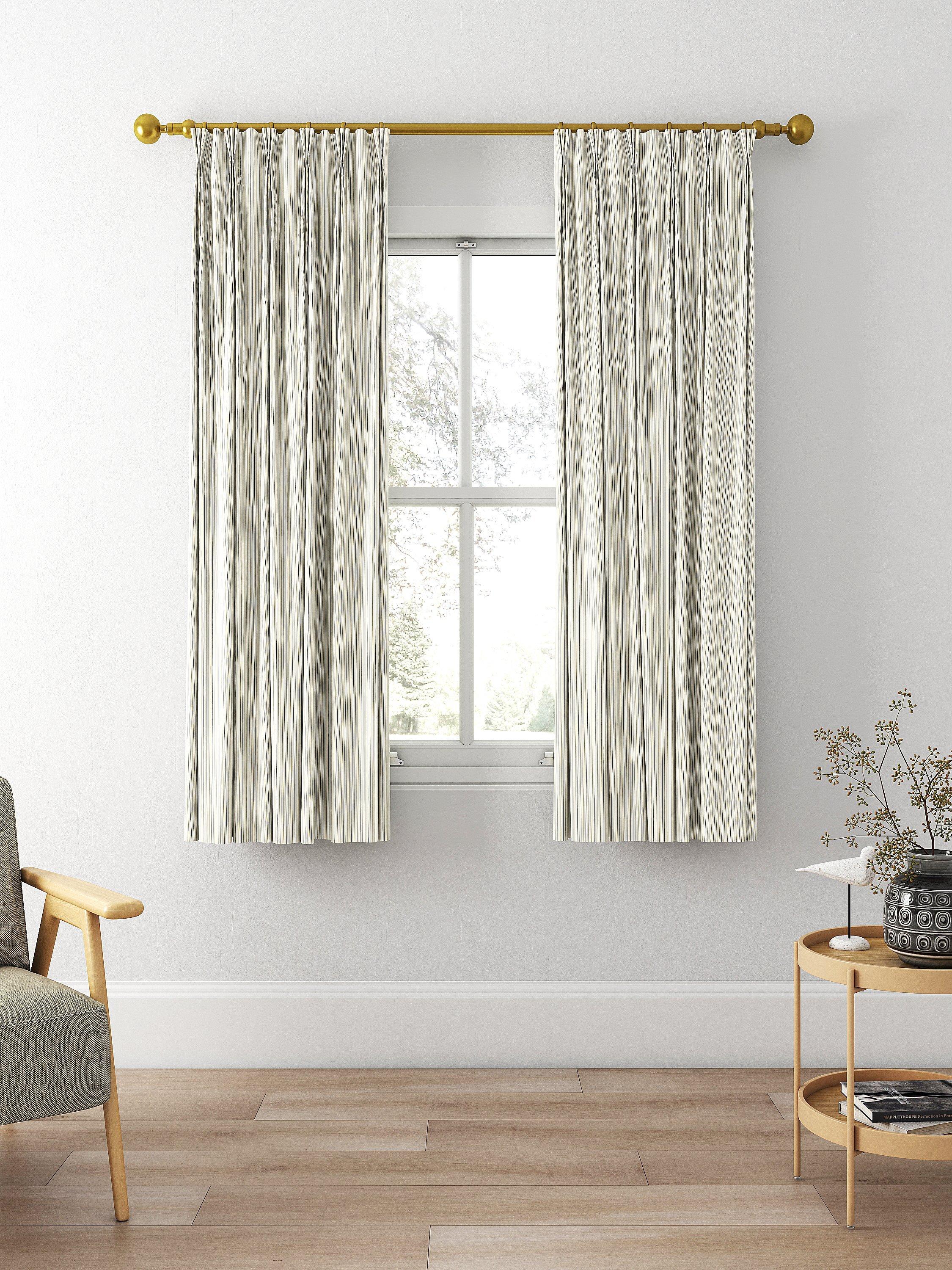 Clarke & Clarke Maryland Made to Measure Curtains, Ochre/Charcoal