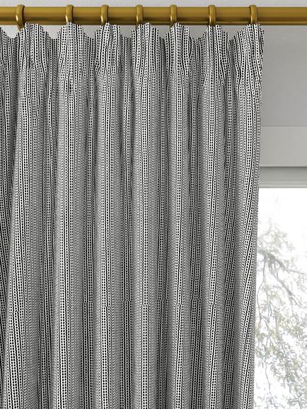Clarke & Clarke Spencer Made to Measure Curtains or Roman Blind, Ebony - view 2, Ebony
