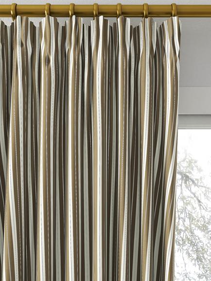 Clarke & Clarke Belgravia Made to Measure Curtains or Roman Blind, Charcoal/Linen - view 2, Charcoal/Linen
