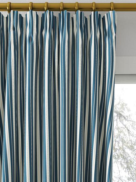 Clarke & Clarke Belgravia Made to Measure Curtains or Roman Blind, Denim/Linen - view 2, Denim/Linen