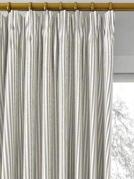 Clarke & Clarke Edison Made to Measure Curtains or Roman Blind, Charcoal/Natural - view 2, Charcoal/Natural