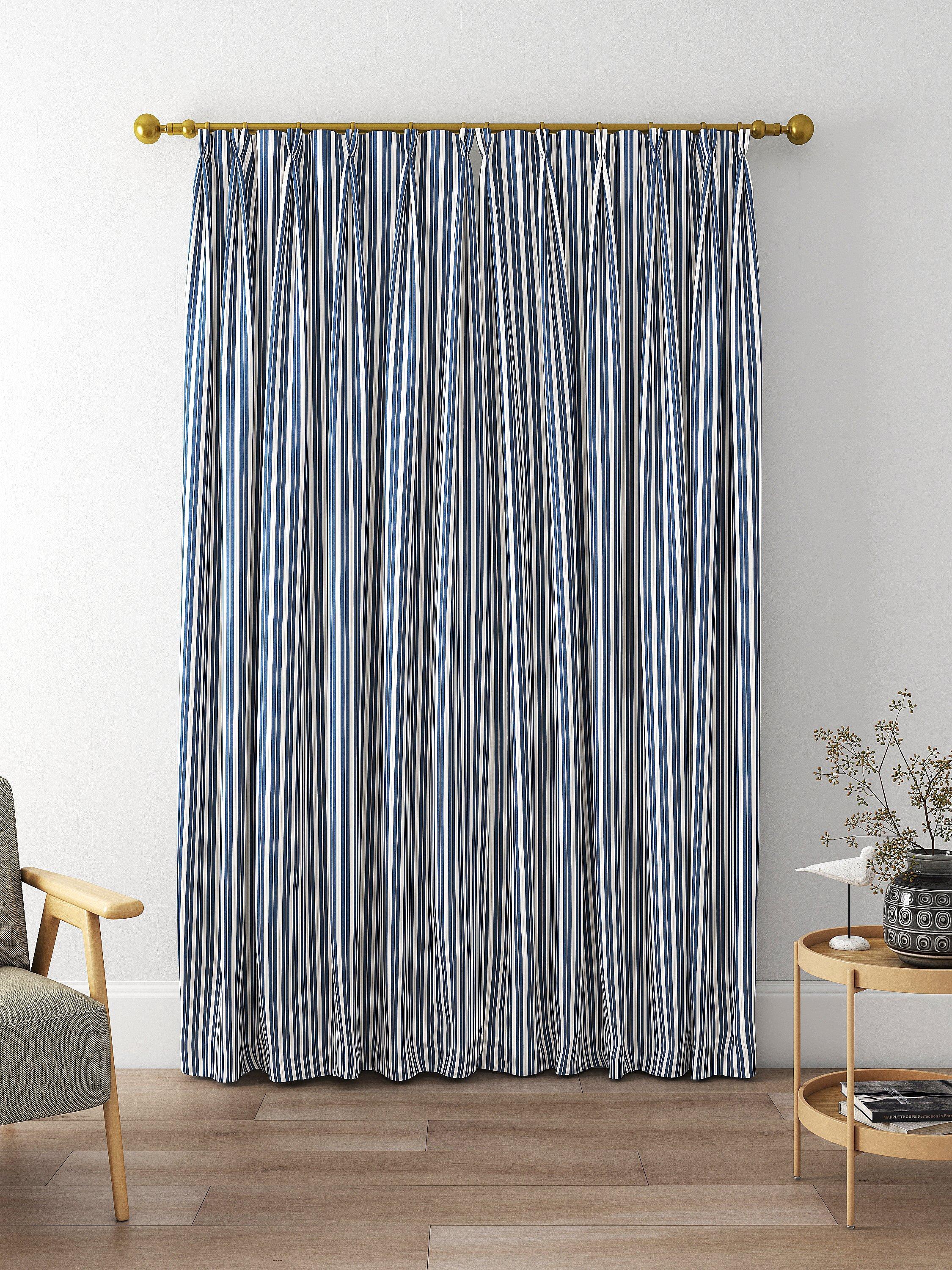 Clarke & Clarke Belgravia Made to Measure Curtains, Navy/Rouge