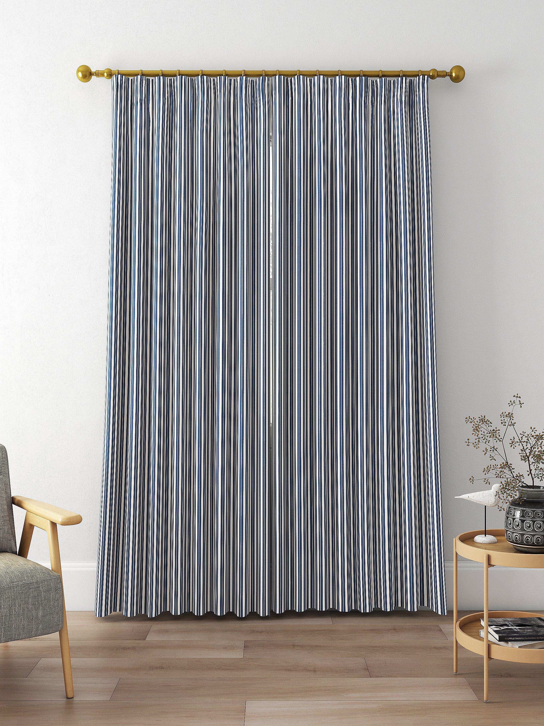 Clarke & Clarke Belgravia Made to Measure Curtains, Navy/Rouge