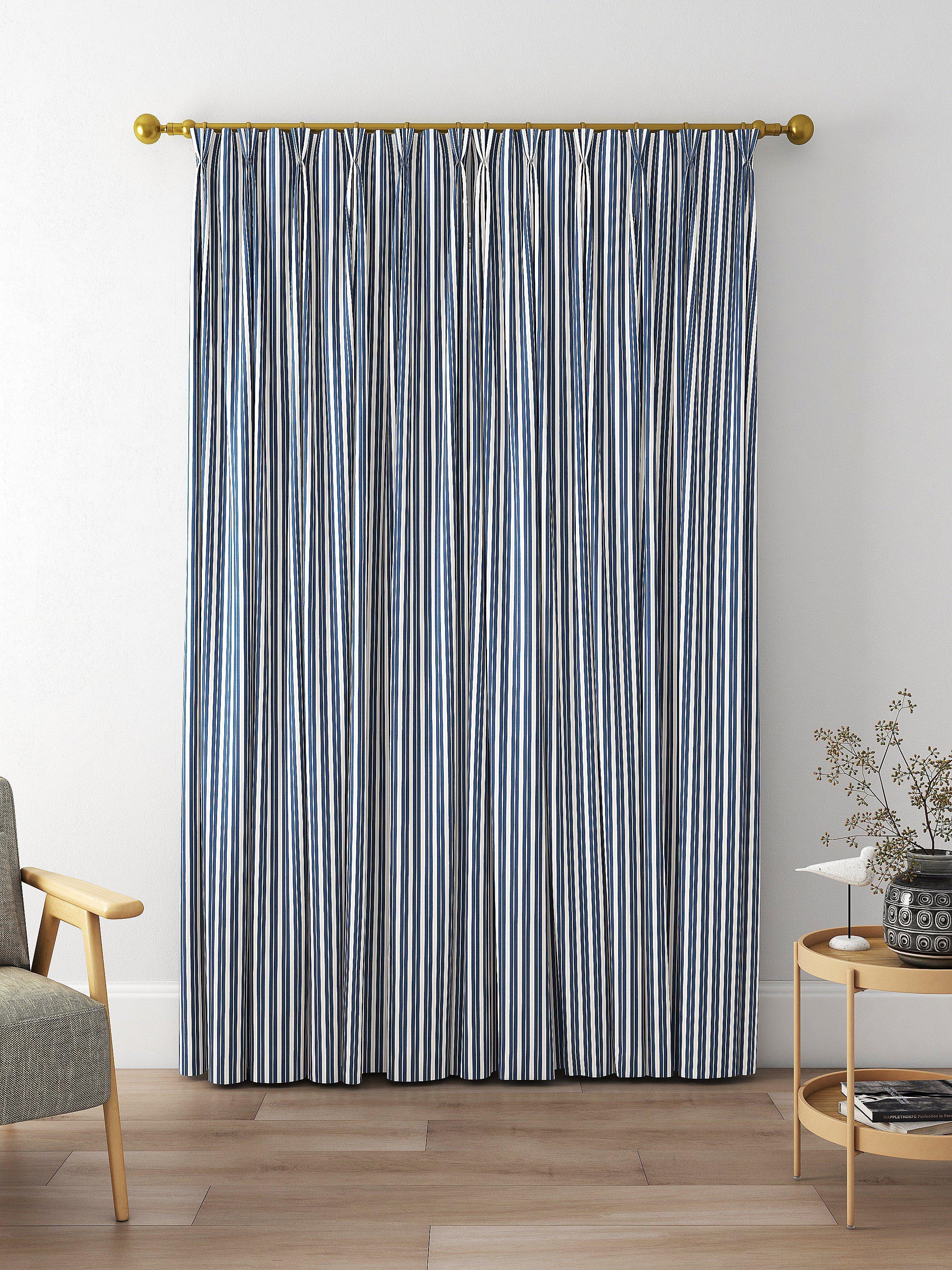 Clarke & Clarke Belgravia Made to Measure Curtains, Navy/Rouge