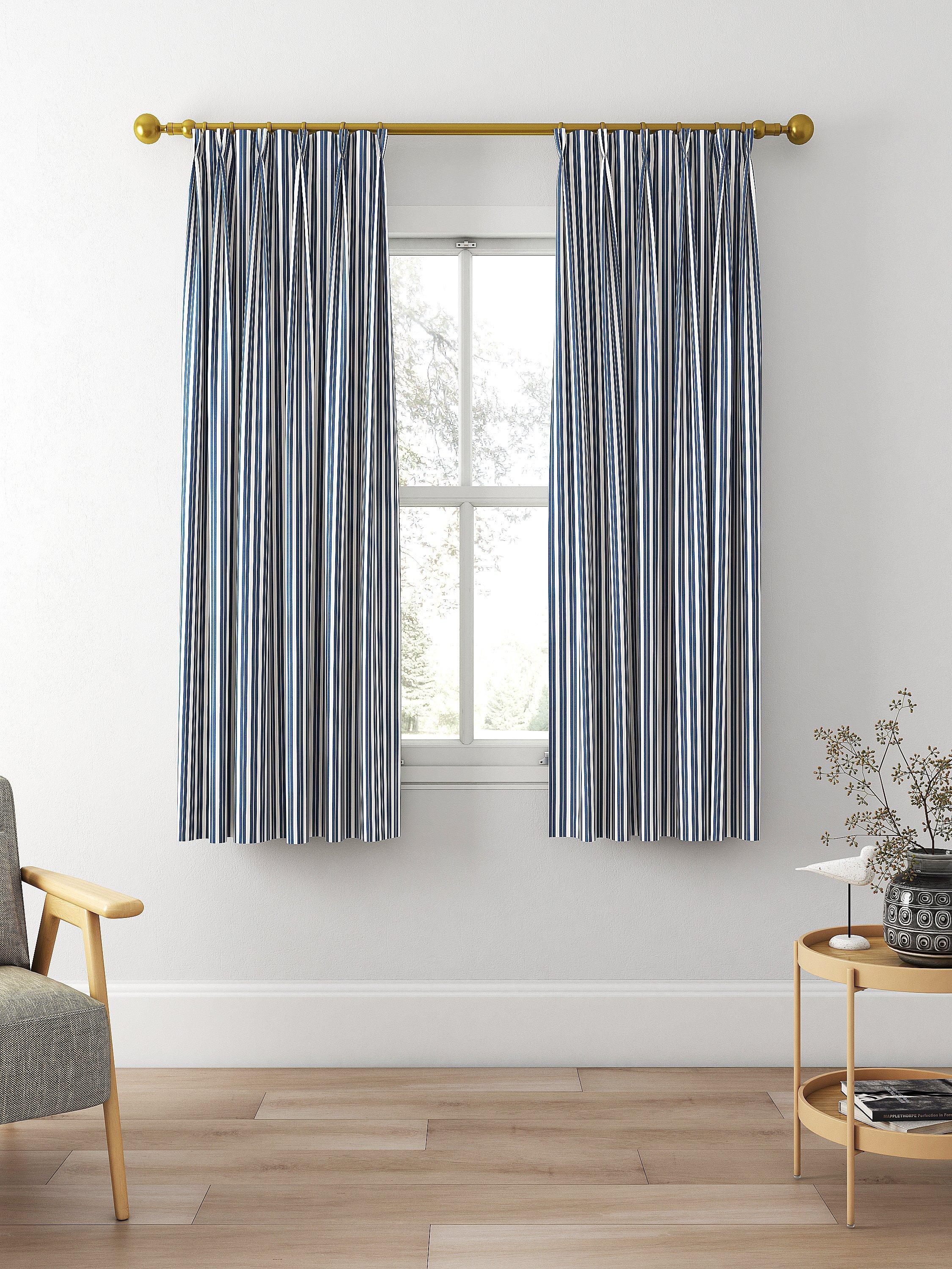 Clarke & Clarke Belgravia Made to Measure Curtains, Navy/Rouge