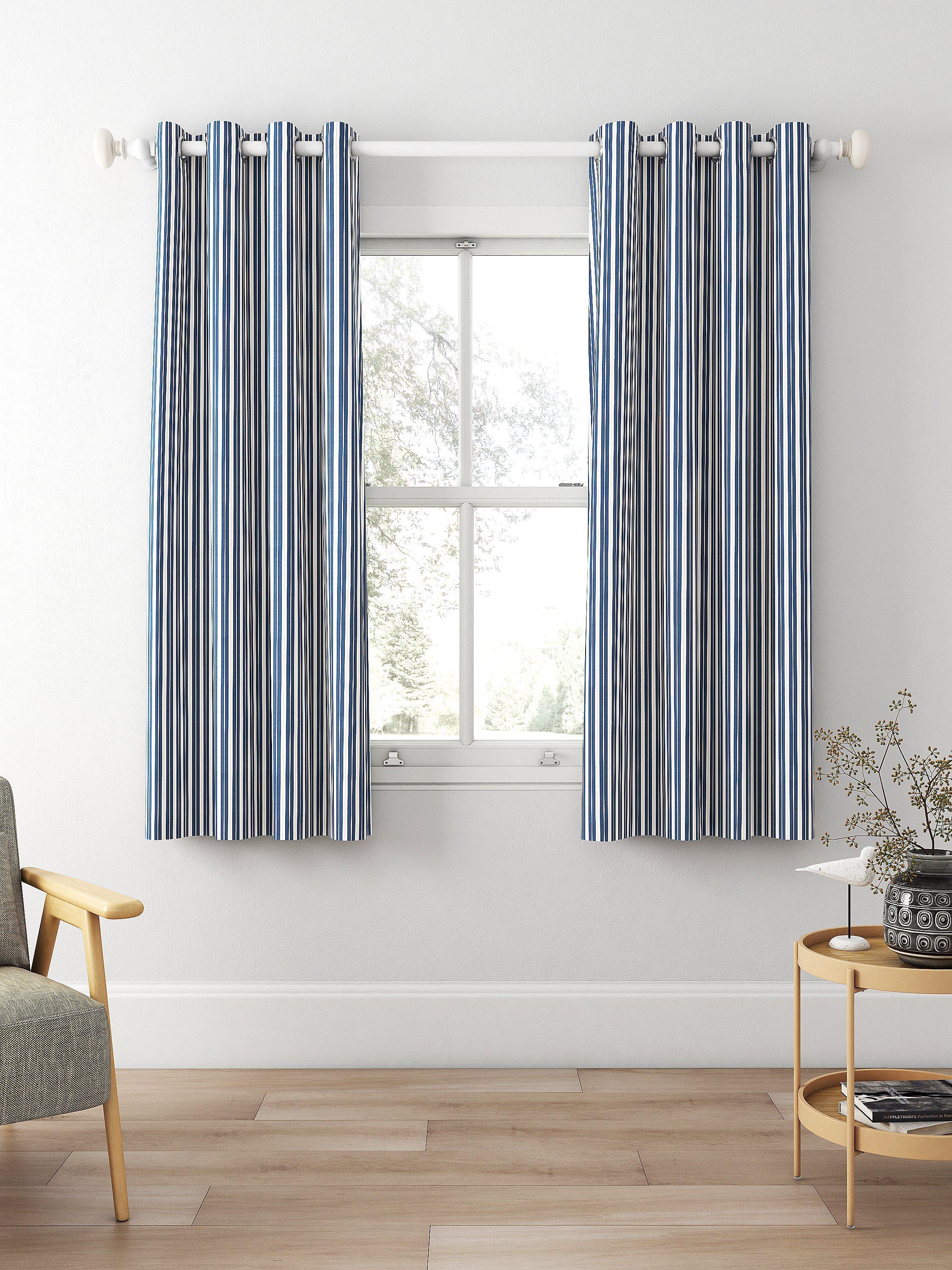 Clarke & Clarke Belgravia Made to Measure Curtains, Navy/Rouge