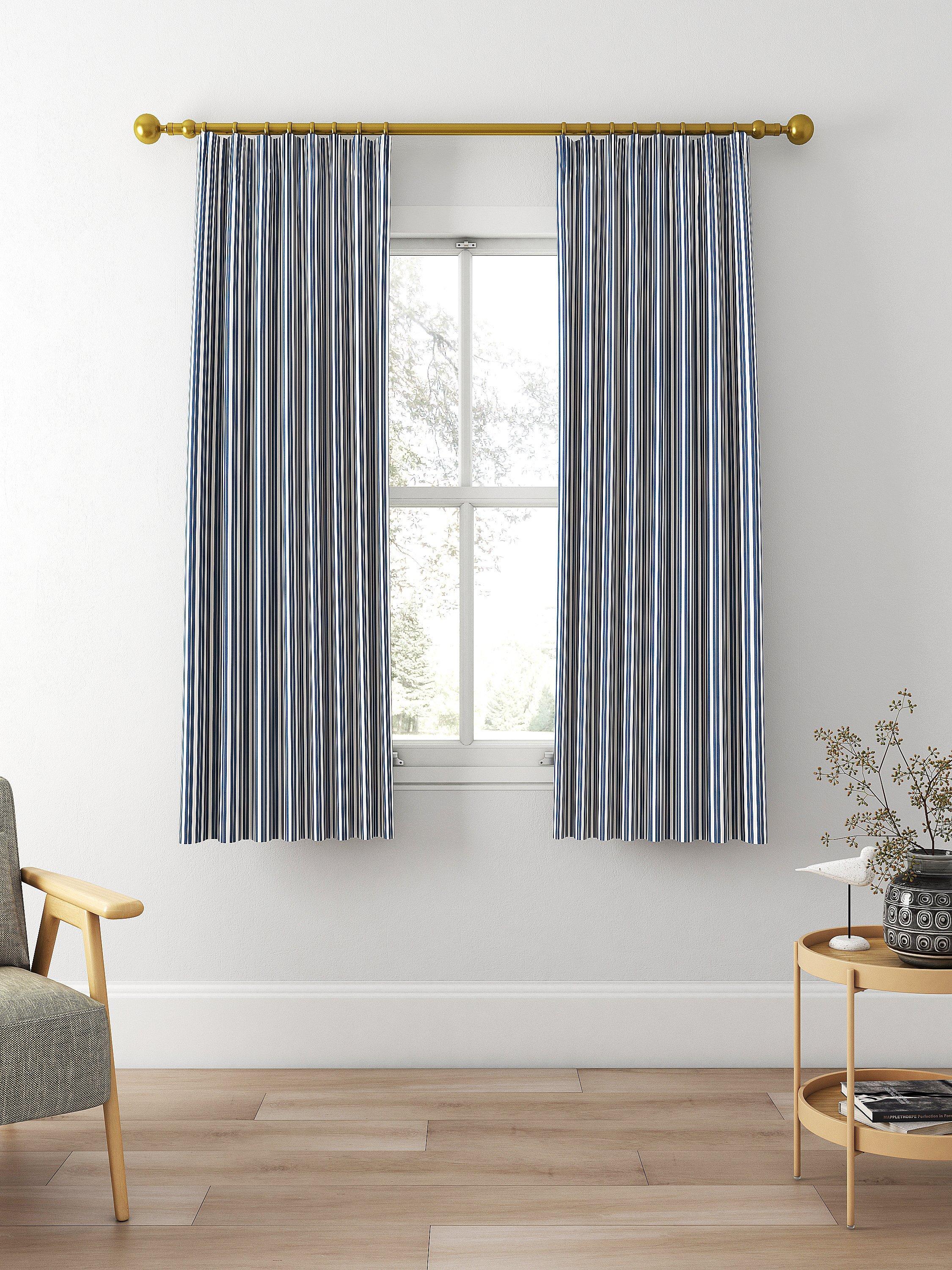 Clarke & Clarke Belgravia Made to Measure Curtains, Navy/Rouge