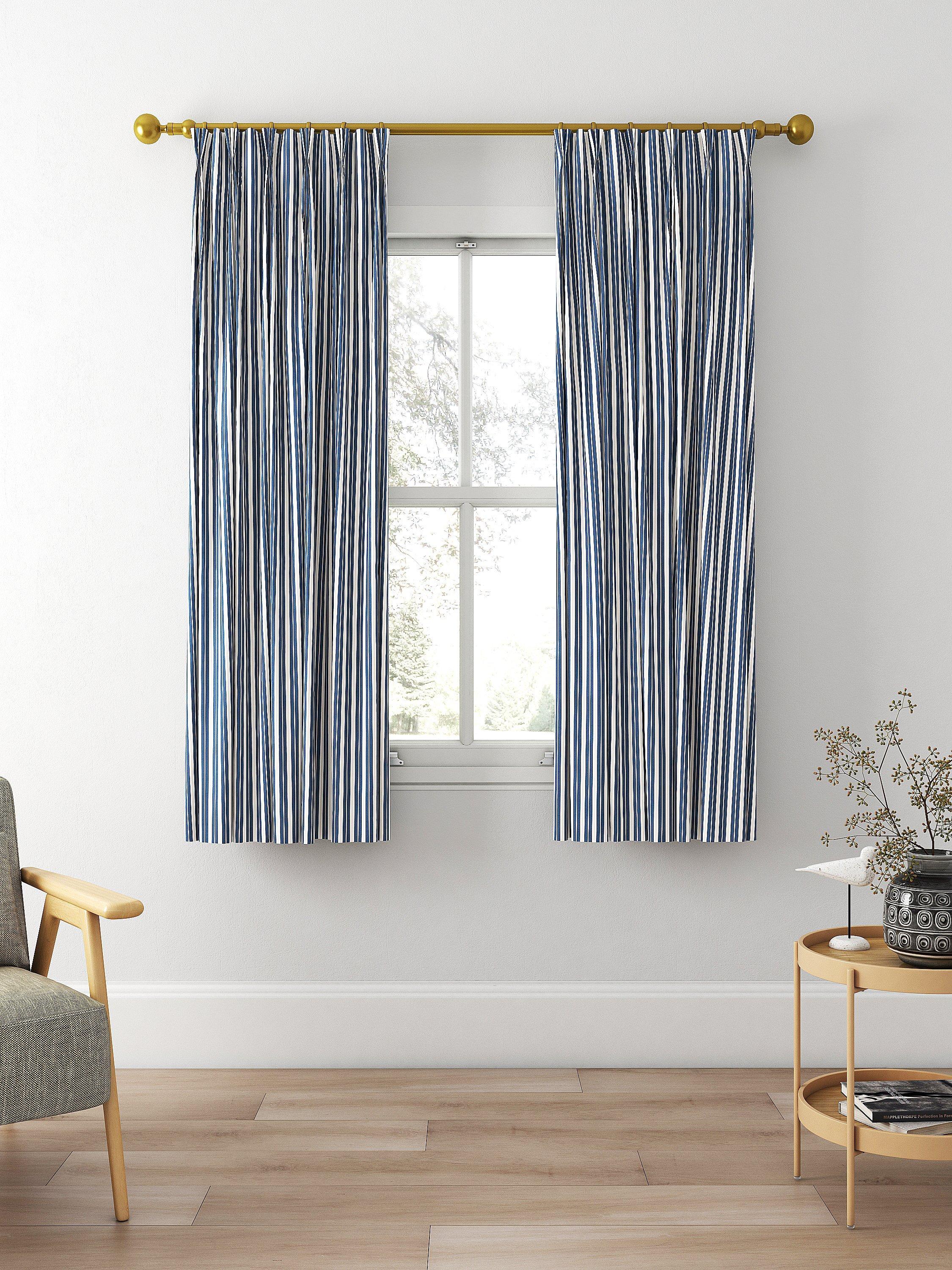 Clarke & Clarke Belgravia Made to Measure Curtains, Navy/Rouge