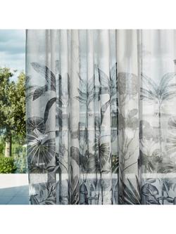 Harlequin Floreana Sheer Furnishing Fabric, Black/Tranquility