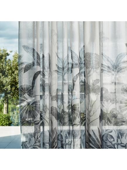 Harlequin Floreana Sheer Furnishing Fabric, Black/Tranquility