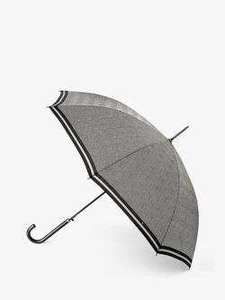 Fulton Riva Stripe Walking Umbrella, Grey, Grey