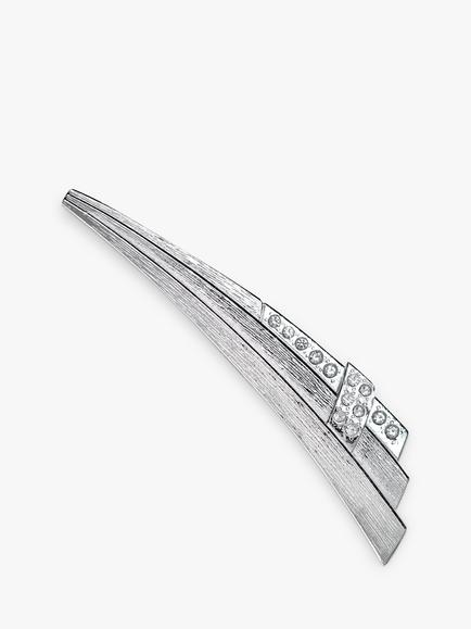 Eclectica Pre-Loved Swarovski Crystal Shooting Star Brooch, Dated Circa 1980s, Silver, Silver