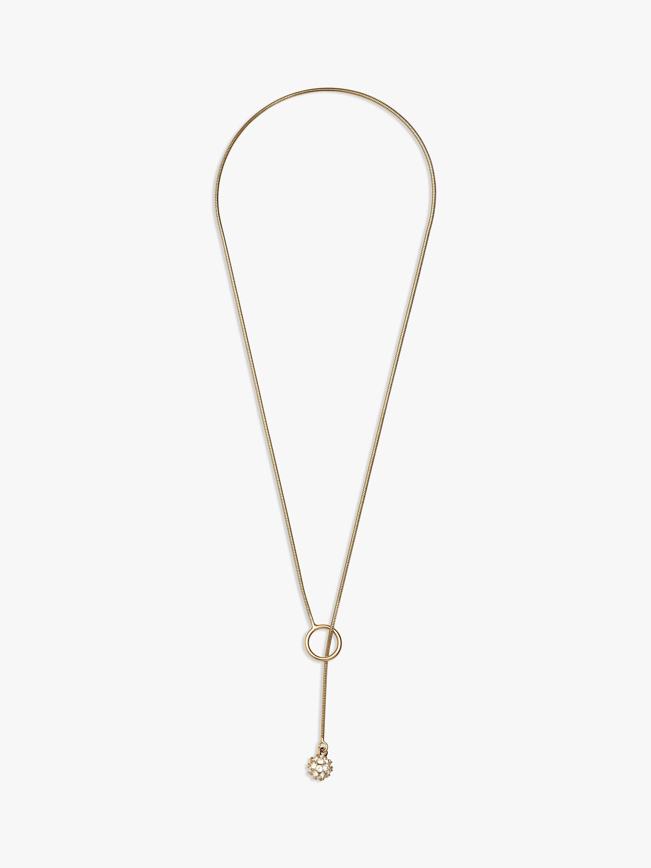 Product image 2 of 3, which shows Eclectica Pre-Loved 18ct Gold Plated Swarovski Crystal Snake Chain, Dated Circa 1990's, Gold