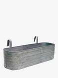 Ivyline Matlock Iron Window Box Planter, Grey