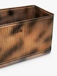 Ivyline Hampton Galvanised Rectangular Metal Outdoor Planter, 50cm