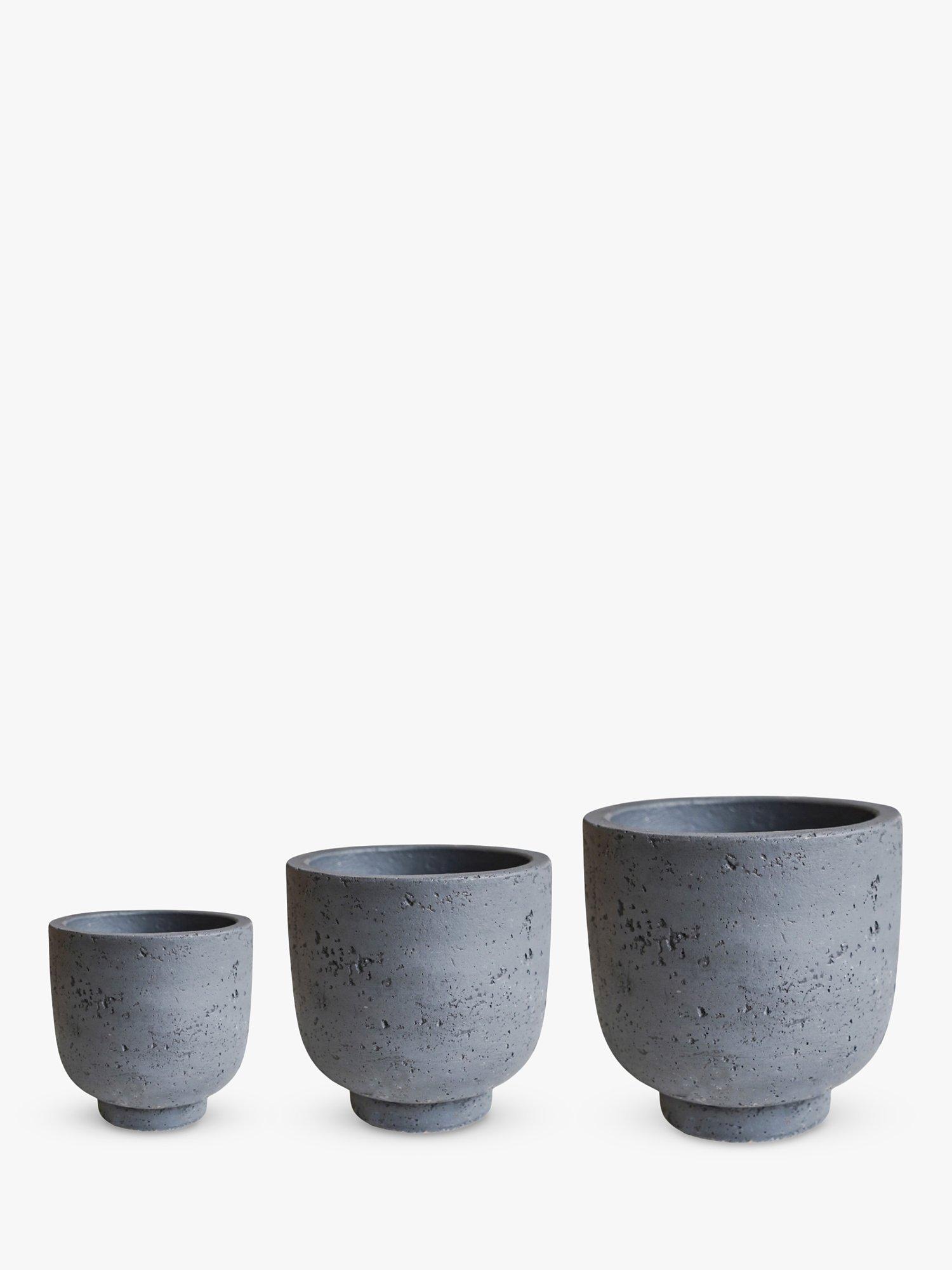 Ivyline Seattle Outdoor Planter, Set of 3, Slate