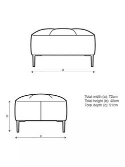John Lewis Draper II Footstool - view 2, 