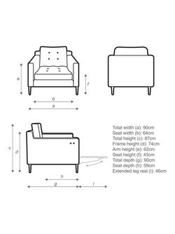 John Lewis Draper II Motion Armchair with Footrest Mechanism - view 2, 