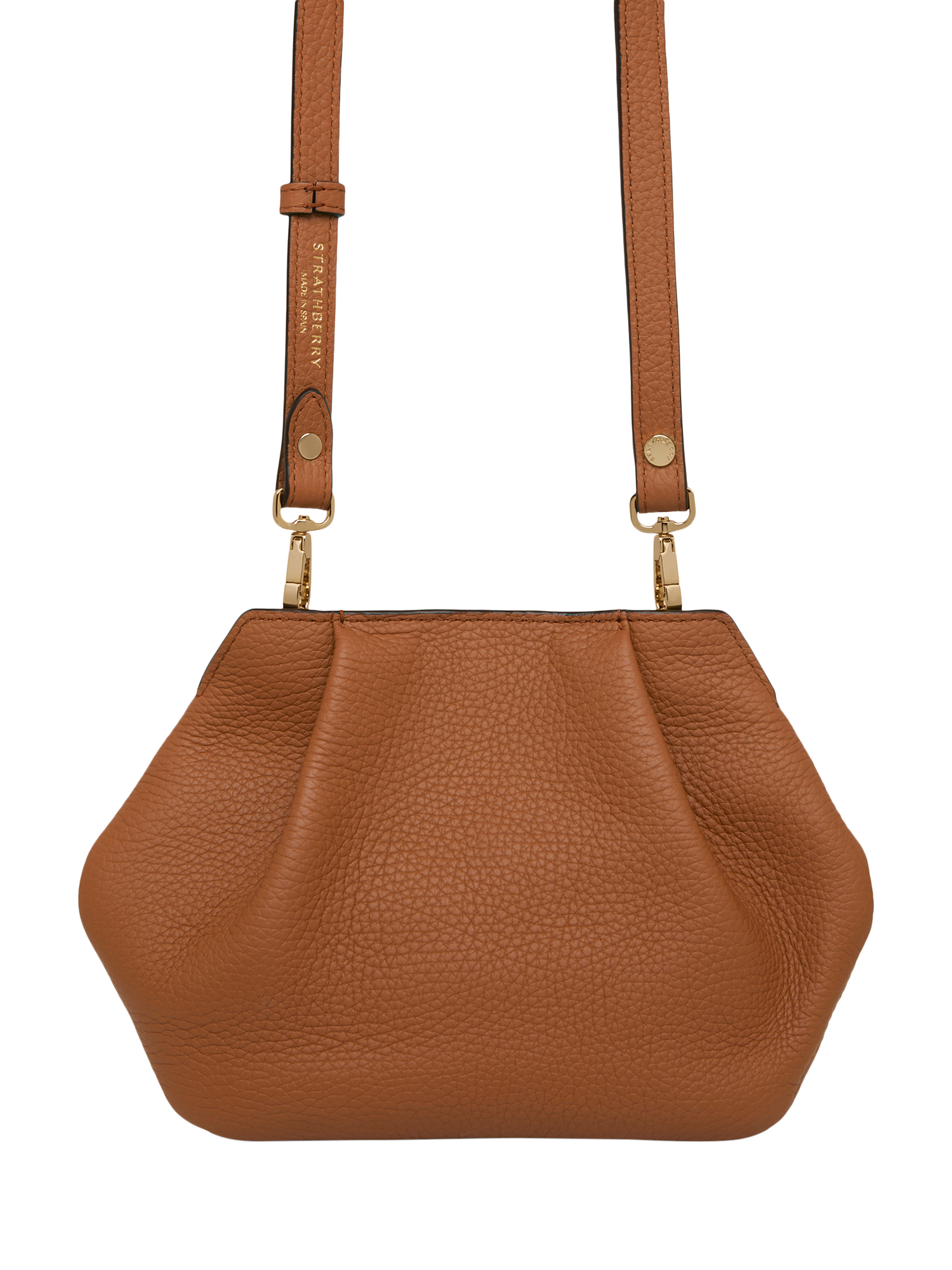 Product image 3 of 7, which shows Strathberry Osette Leather Shoulder Bag, Tan