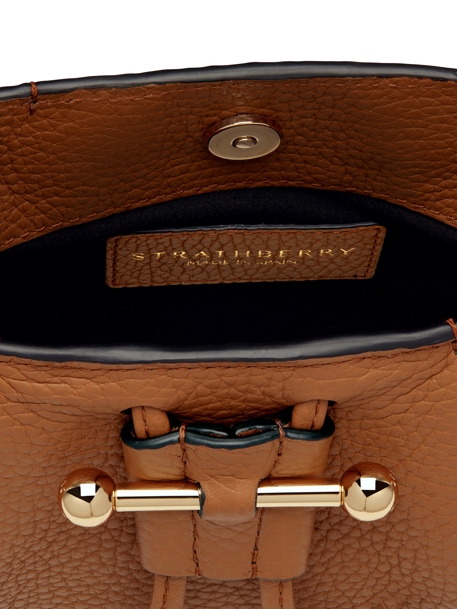Product image 4 of 7, which shows Strathberry Osette Leather Shoulder Bag, Tan