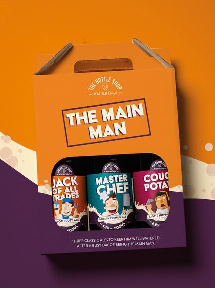 Cottage Delight Main Man Beers, 3x 500ml - view 2, Multi