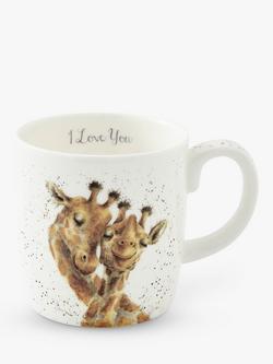 Wrendale Designs 'I Love You' Giraffe Fine Bone China Mug, 400ml, Multi, Multi