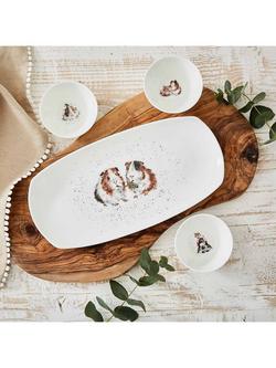 Wrendale Designs Guinea Pigs Fine Bone China 3 Bowls & Serving Dish Set, White/Multi - view 2, Multi