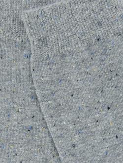 John Lewis Cotton Silk Blend Ankle Socks - view 2, Light Grey