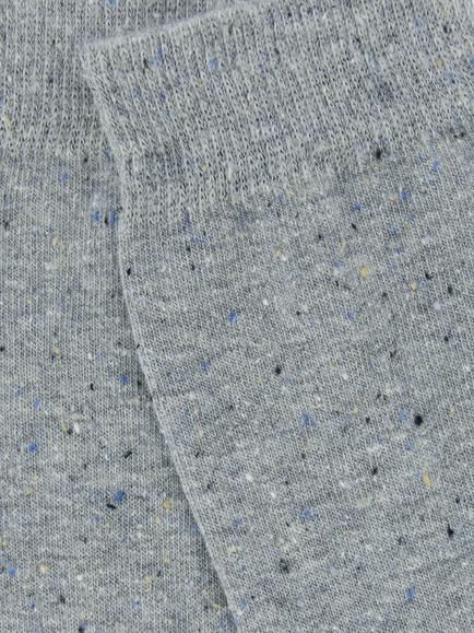 John Lewis Cotton Silk Blend Ankle Socks - view 2, Light Grey
