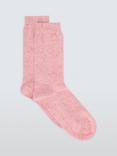 John Lewis Cotton Silk Blend Ankle Socks, Rose