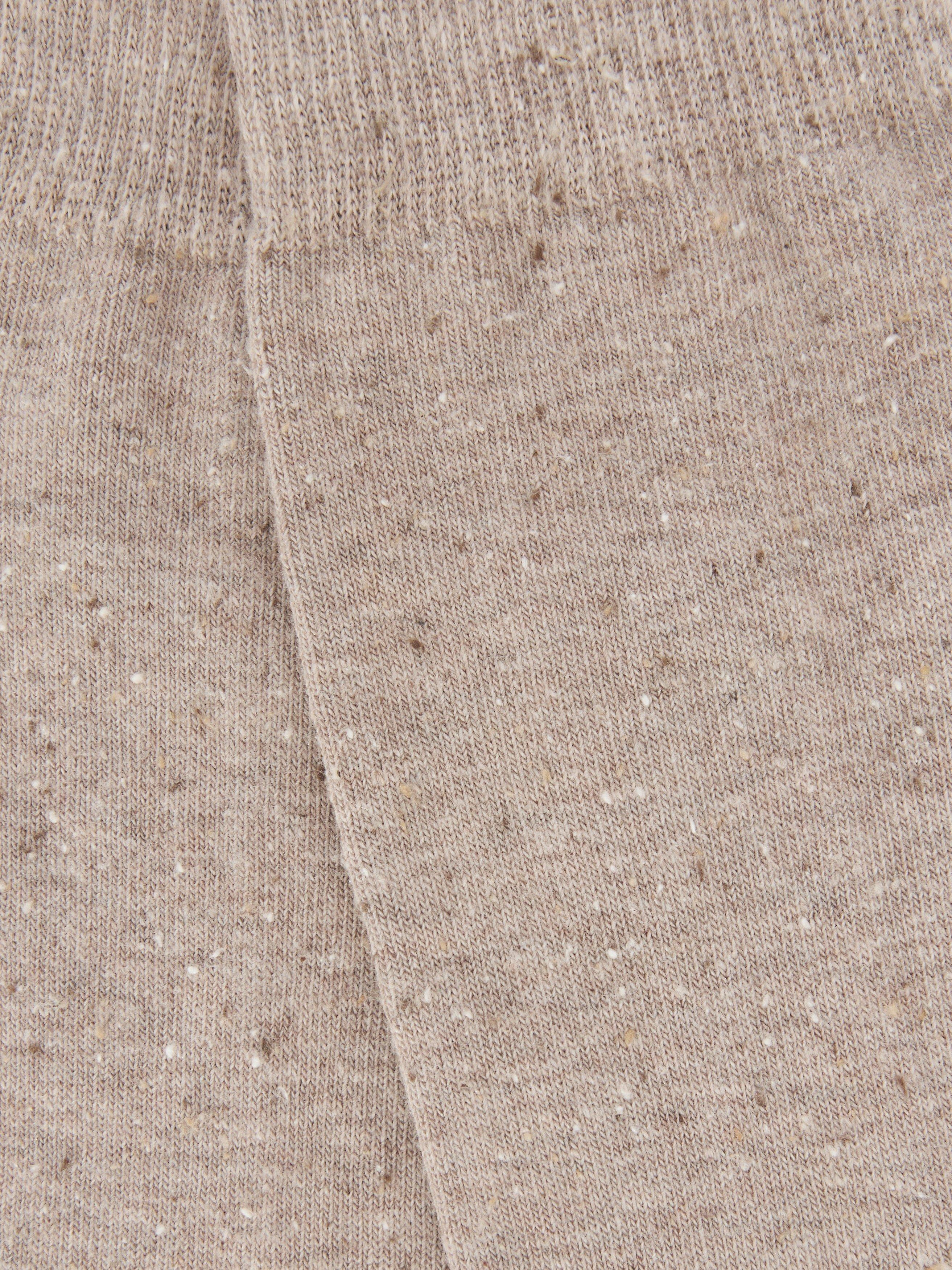 Product image 2 of 2, which shows John Lewis Cotton Silk Blend Ankle Socks, Oatmeal