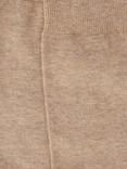 John Lewis Cotton Cashmere Blend Ankle Socks, Caramel
