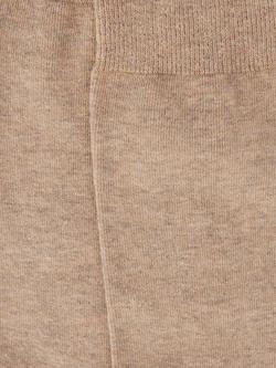 John Lewis Cotton Cashmere Blend Ankle Socks - view 2, Caramel