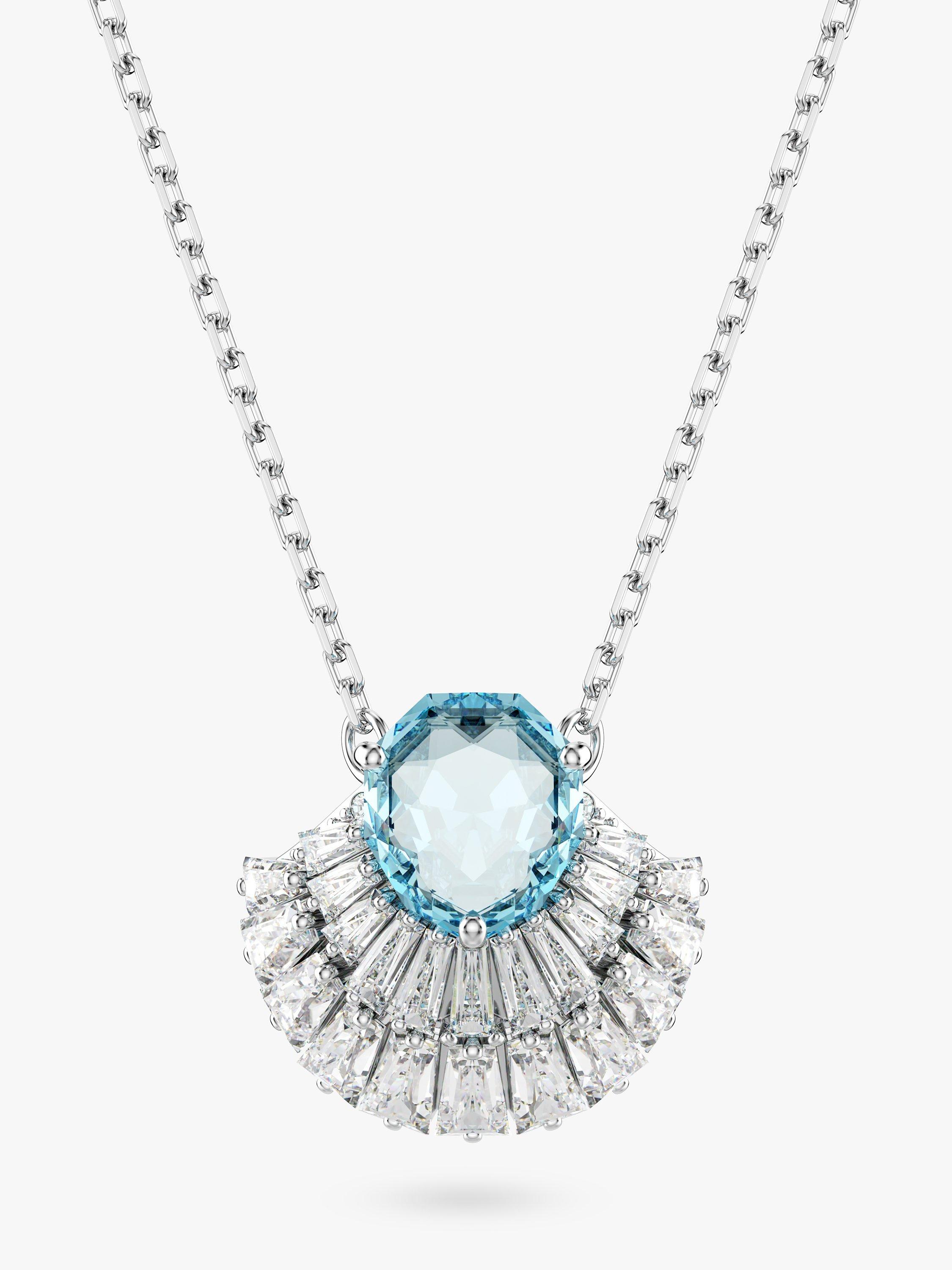 Swarovski Idyllia Crystal Pendant Necklace, Silver/Blue