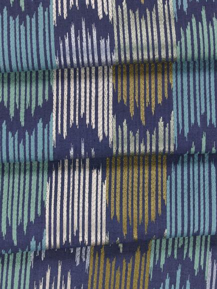 John Lewis Valle Ikat Furnishing Fabric - view 2, Dark Night Sky