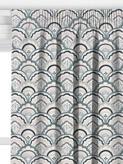 John Lewis Astra Embroidered Made to Measure Curtains or Roman Blind, Agave - view 2, Agave