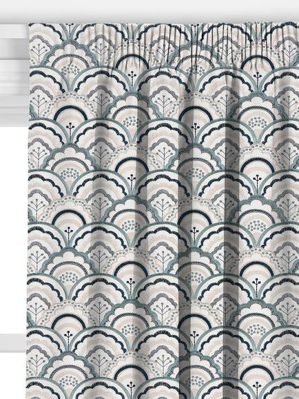 John Lewis Astra Embroidered Made to Measure Curtains or Roman Blind, Agave - view 2, Agave