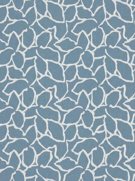 John Lewis Calathea Embroidery Furnishing Fabric, Lake Blue