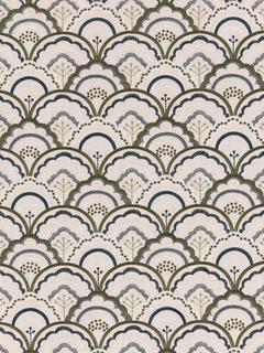 John Lewis Astra Embroidery Furnishing Fabric, Dark Olive