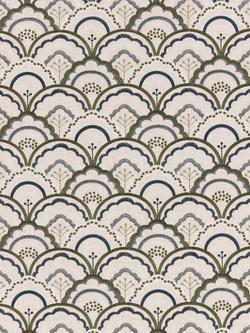John Lewis Astra Embroidery Furnishing Fabric, Dark Olive